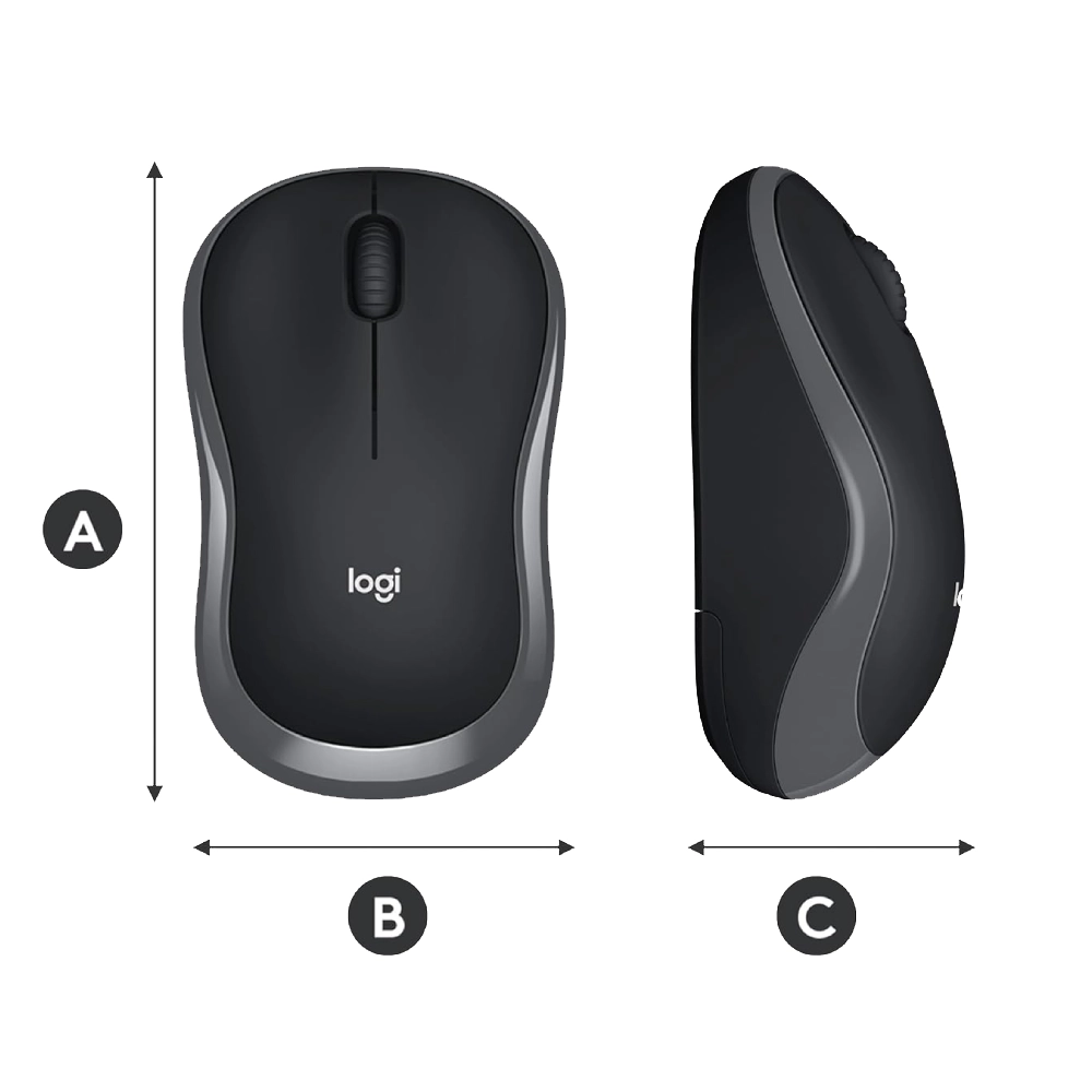 Logitech Wireless Mouse M186 (Open Box) view 3